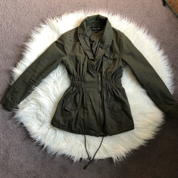 Forever 21 Jackets & Blazers - Forever 21 Army Green Lightweight Jacket